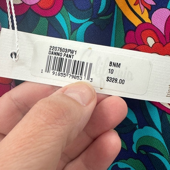 TRINA TURK DANNO bright colorful whimsical boho shabby chic floral woman pant 10 - Picture 5 of 16